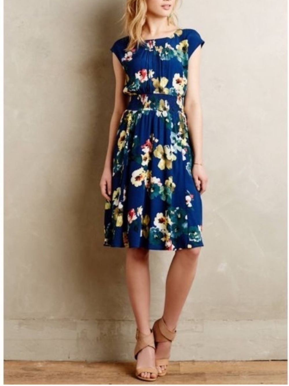 Anthropologie Maeve Evaline Floral Dress